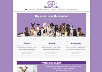 Weisremer Hundesalon erstellt von Michael Hantz Webdesign e.K.