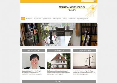 Rechtsanwaltskanzlei Heike Kringel Ebertsheim, Webseite erstellt von Michael Hantz Webdesign e.K.